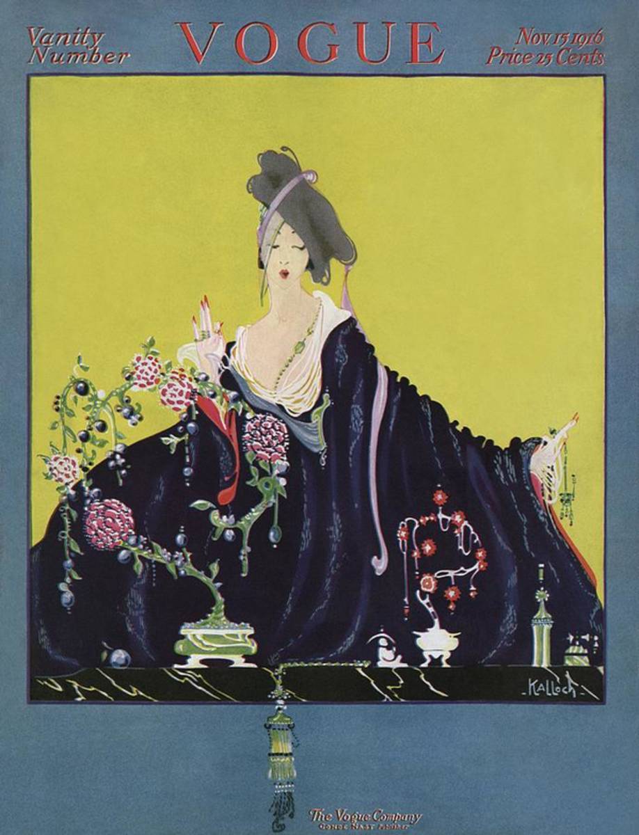 A Vogue Cover Of A Woman At A Vanity - Poster | Canvas Wall Art Print