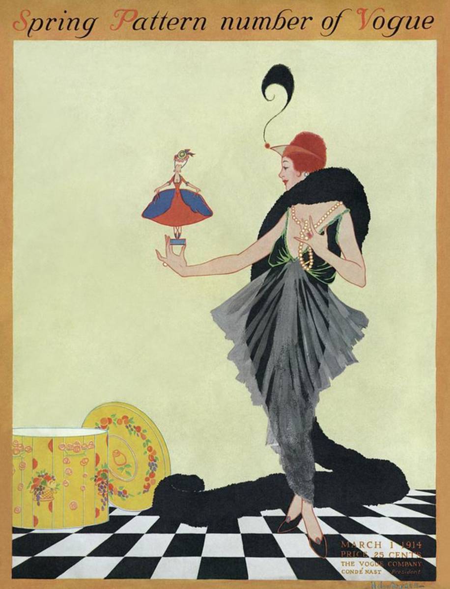 A Vogue Cover Of A Woman Holding A Doll - Poster | Canvas Wall Art Print