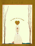 A Vogue Cover Of A Woman Holding A Gold Heart - Poster | Canvas Wall Art Print