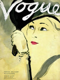 A Vogue Cover Of A Woman Holding A Mirror - Poster | Canvas Wall Art Print