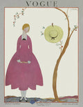 A Vogue Cover Of A Woman In A Pink Dress - Poster | Canvas Wall Art Print