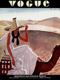 A Vogue Cover Of A Woman On A Camel - Poster | Canvas Wall Art Print