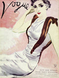 A Vogue Cover Of A Woman Wearing A Fur Stole - Poster | Canvas Wall Art Print