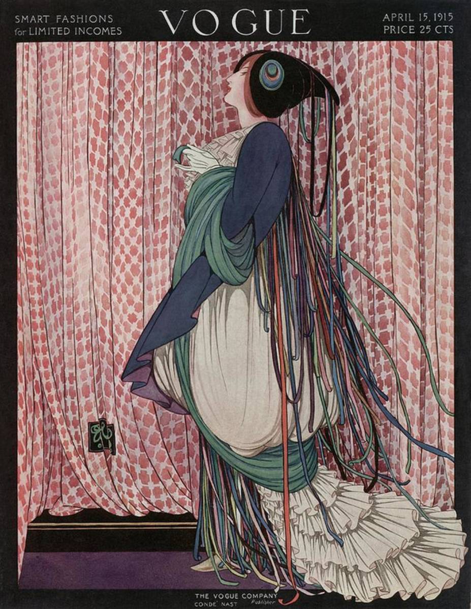 A Vogue Cover Of A Woman Wearing A Ribboned Dress - Poster | Canvas Wall Art Print