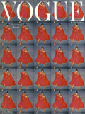 A Vogue Cover Of A Woman Wearing Red - Poster | Canvas Wall Art Print