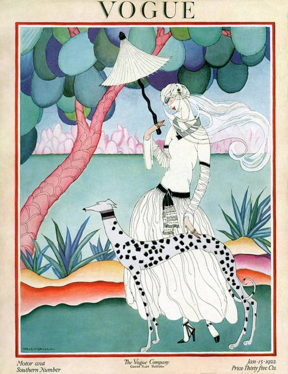 A Vogue Cover Of A Woman With A Dalmatian - Poster | Canvas Wall Art Print