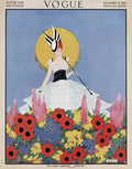 A Vogue Cover Of A Woman With Flowers - Poster | Canvas Wall Art Print