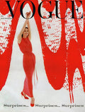 A Vogue Cover Of Anne St. Marie And Red Paint - Poster | Canvas Wall Art Print