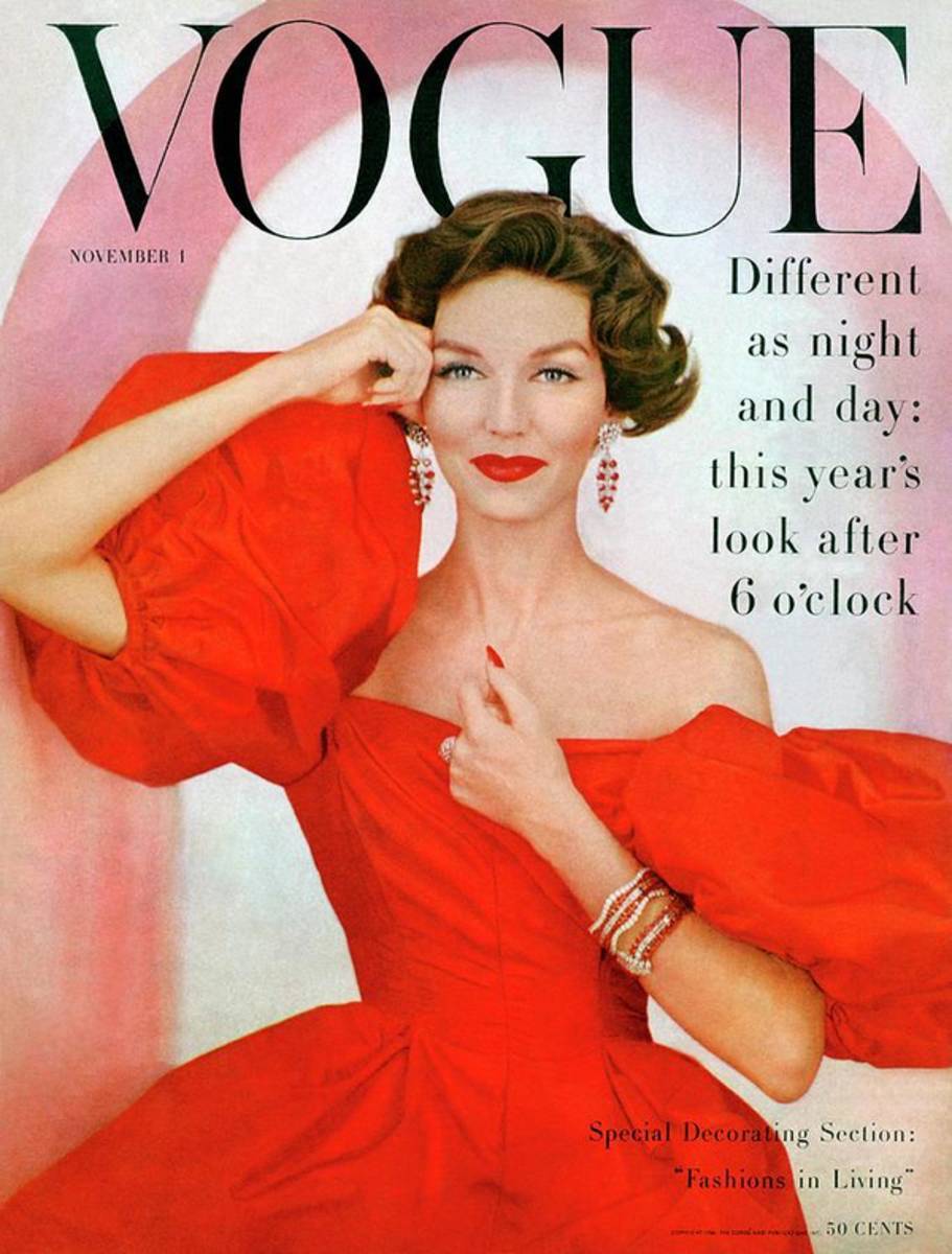A Vogue Cover Of Joanna Mccormick Wearing - Poster | Canvas Wall Art Print