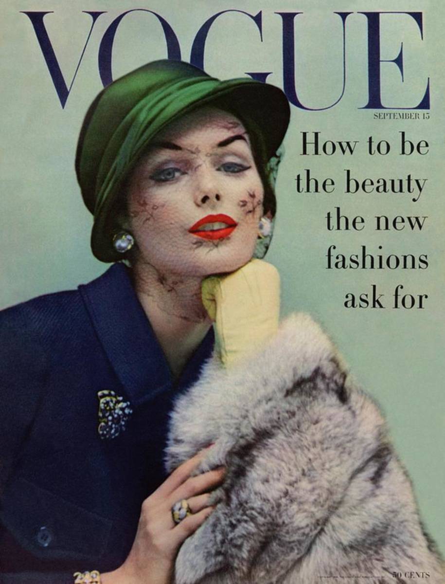 A Vogue Cover Of Lucinda Hollingsworth With A Fur - Poster | Canvas Wall Art Print