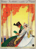 A Vogue Cover Of Women Sitting In A Forest - Poster | Canvas Wall Art Print