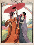 A Vogue Cover Of Women Under An Umbrella - Poster | Canvas Wall Art Print