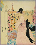A Woman Cutting Flowers In A Garden - Poster | Canvas Wall Art Print