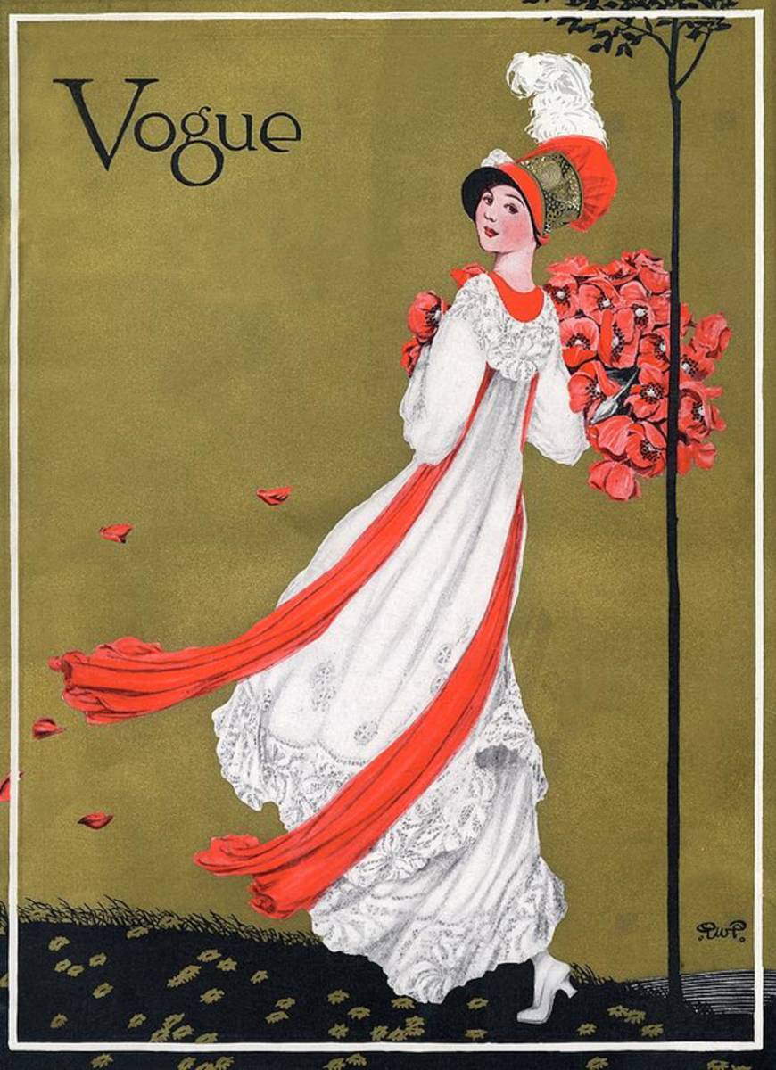 A Woman Holding Poppies - Poster | Canvas Wall Art Print