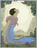 A Woman Looking At A Small Bird - Poster | Canvas Wall Art Print