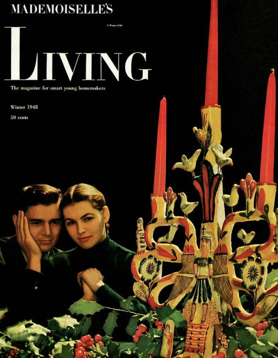 A Young Couple Next To A Candelabra - Poster | Canvas Wall Art Print