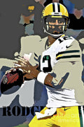 Aaron Rodgers, Green Bay Packers, Number 12 - Poster | Canvas Wall Art Print