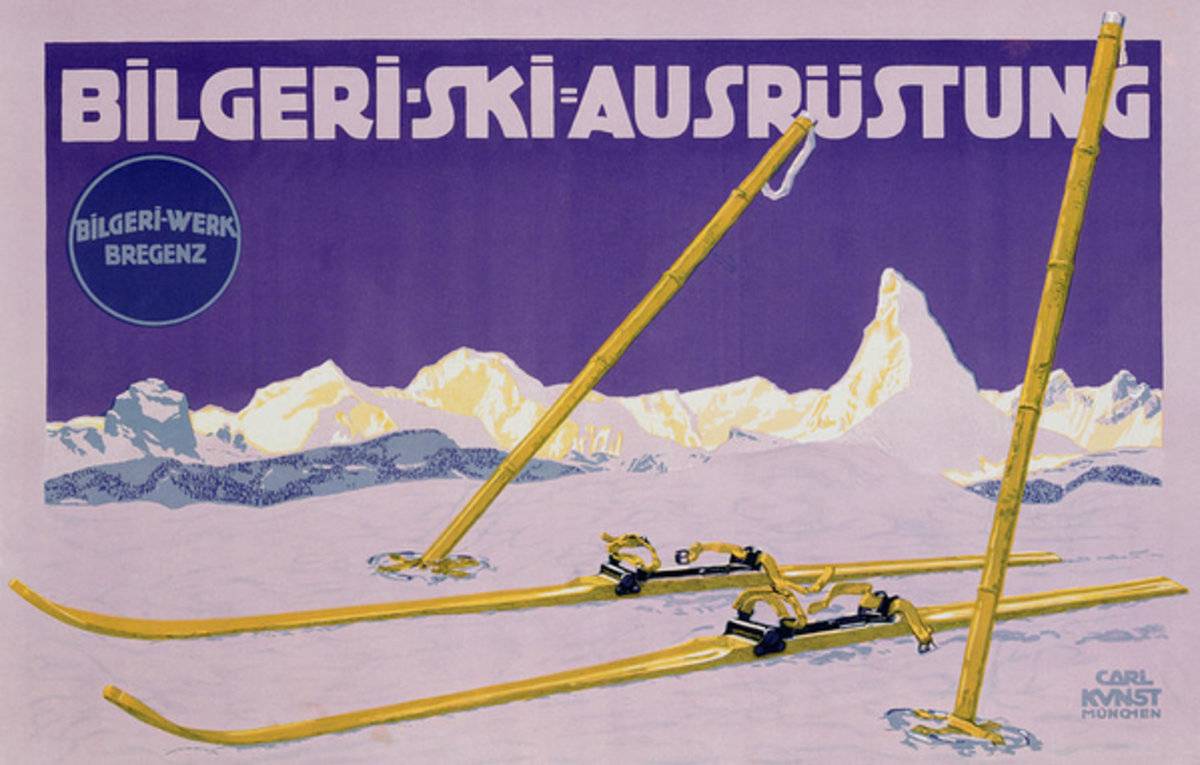 Advertisement For Skiing In Austria - Poster | Canvas Wall Art Print