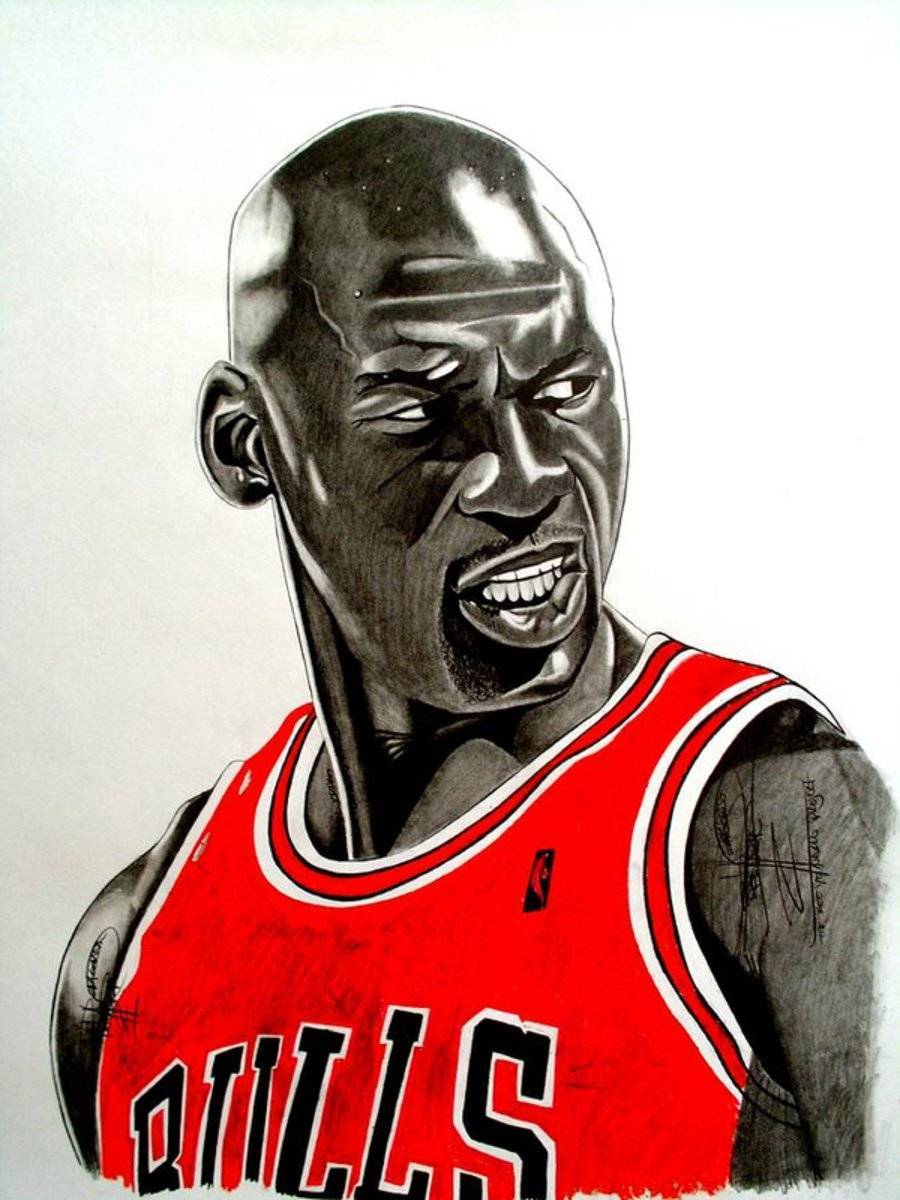 Air Jordan Raging Bull Drawing - Poster | Canvas Wall Art Print