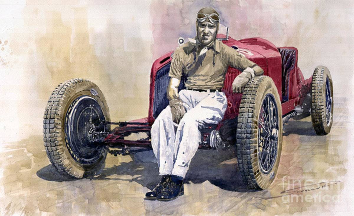 Alfa Romeo Monza Tazio Nuvolari 1932 - Poster | Canvas Wall Art Print