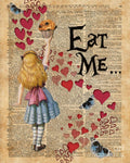 Alice In The Wonderland Eat Me Muffin - Poster | Canvas Wall Art Print
