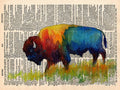American Buffalo Iii On Vintage Dictionary - Poster | Canvas Wall Art Print
