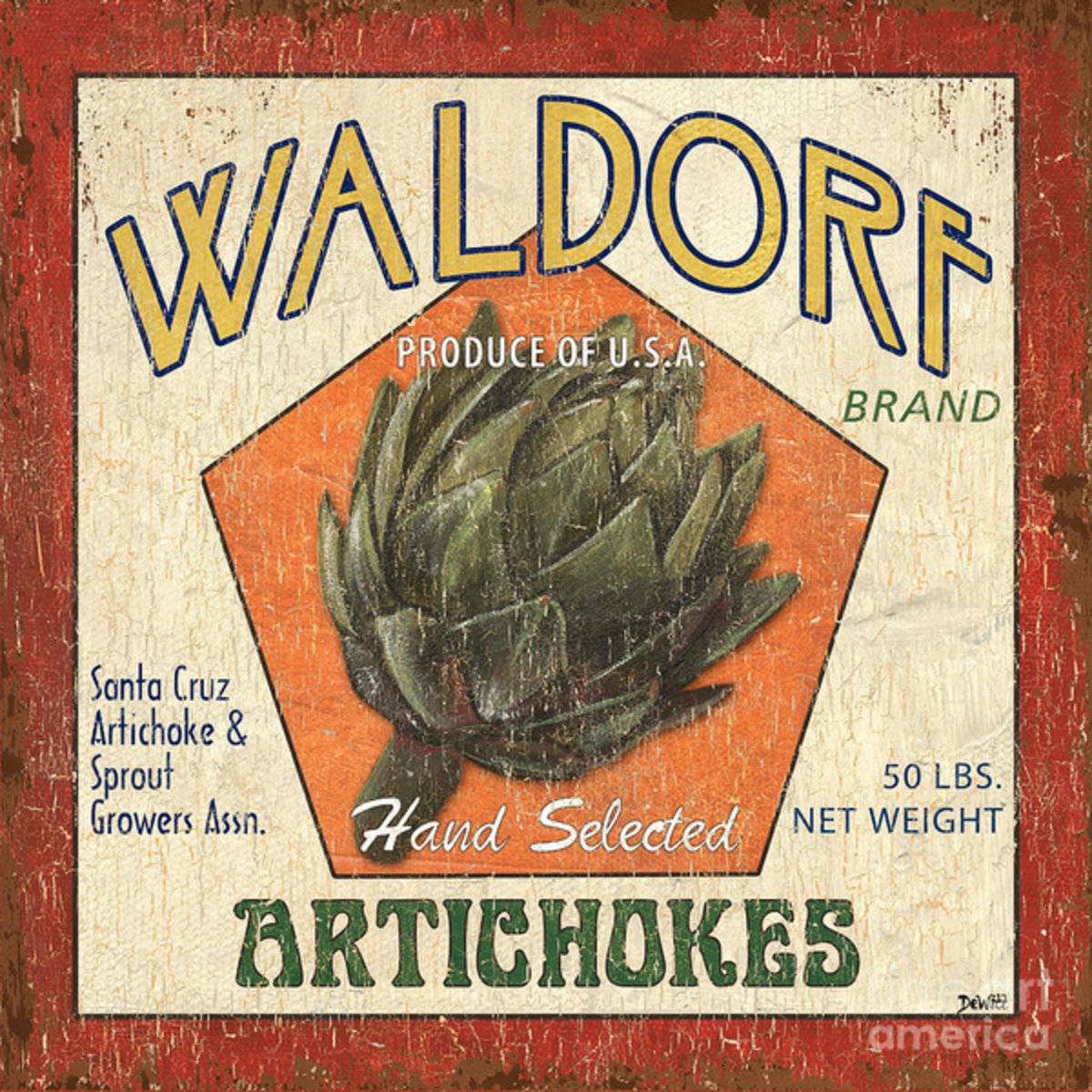 Americana Veggies - Poster | Canvas Wall Art Print