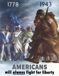 Americans Will Always Fight For Liberty - Poster | Canvas Wall Art Print