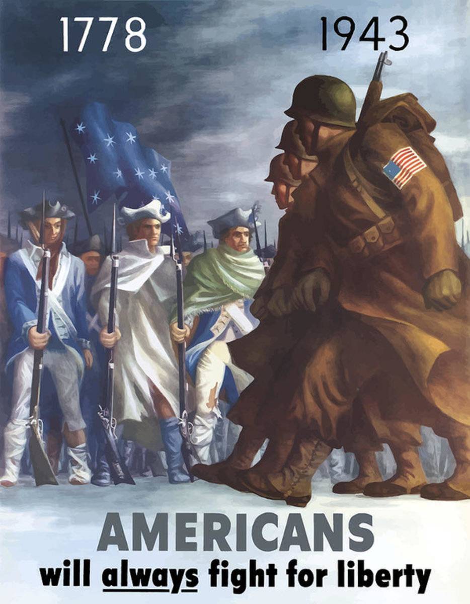 Americans Will Always Fight For Liberty - Poster | Canvas Wall Art Print