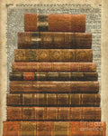 Antique Book Stock Digital Collage Dictionary Art - Poster | Canvas Wall Art Print