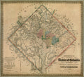 Antique Map Of Washington Dc By Colton And Co - 1862 - Poster | Canvas Wall Art Print