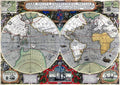 Antique Old World Map 1595 Restored - Poster | Canvas Wall Art Print