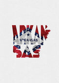 Arkansas Typographic Map Flag - Poster | Canvas Wall Art Print