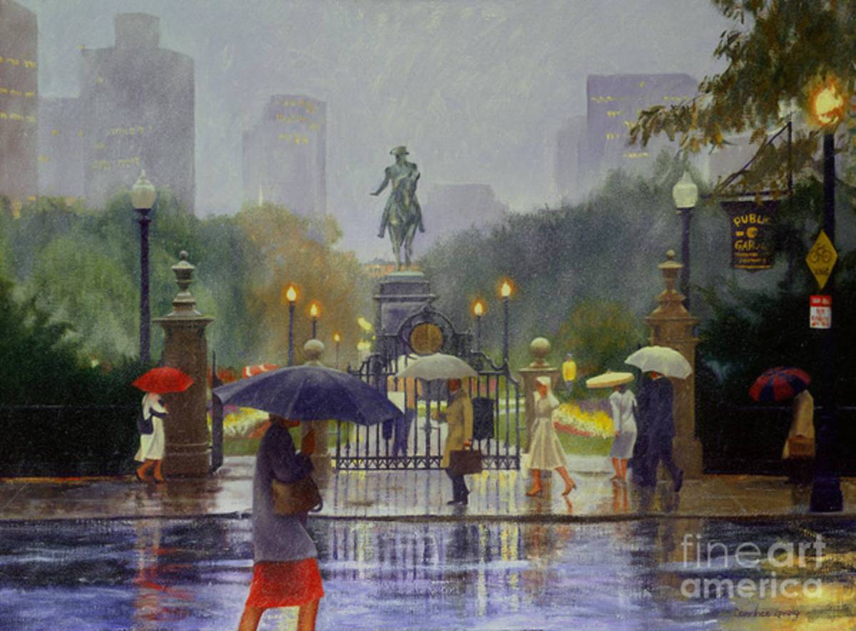 Arlington Street Showers - Poster | Canvas Wall Art Print