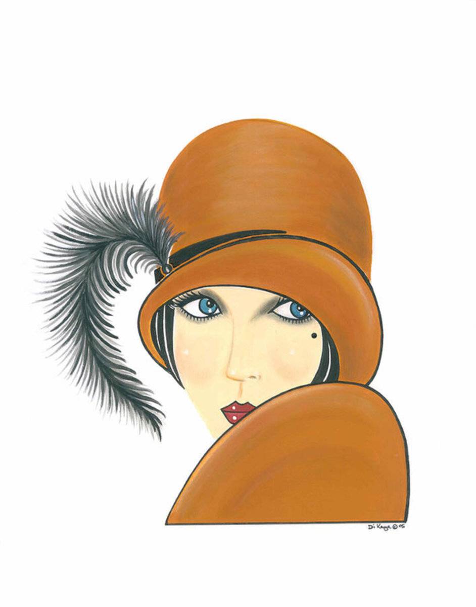 Art Deco Lady - Ginger - Poster | Canvas Wall Art Print