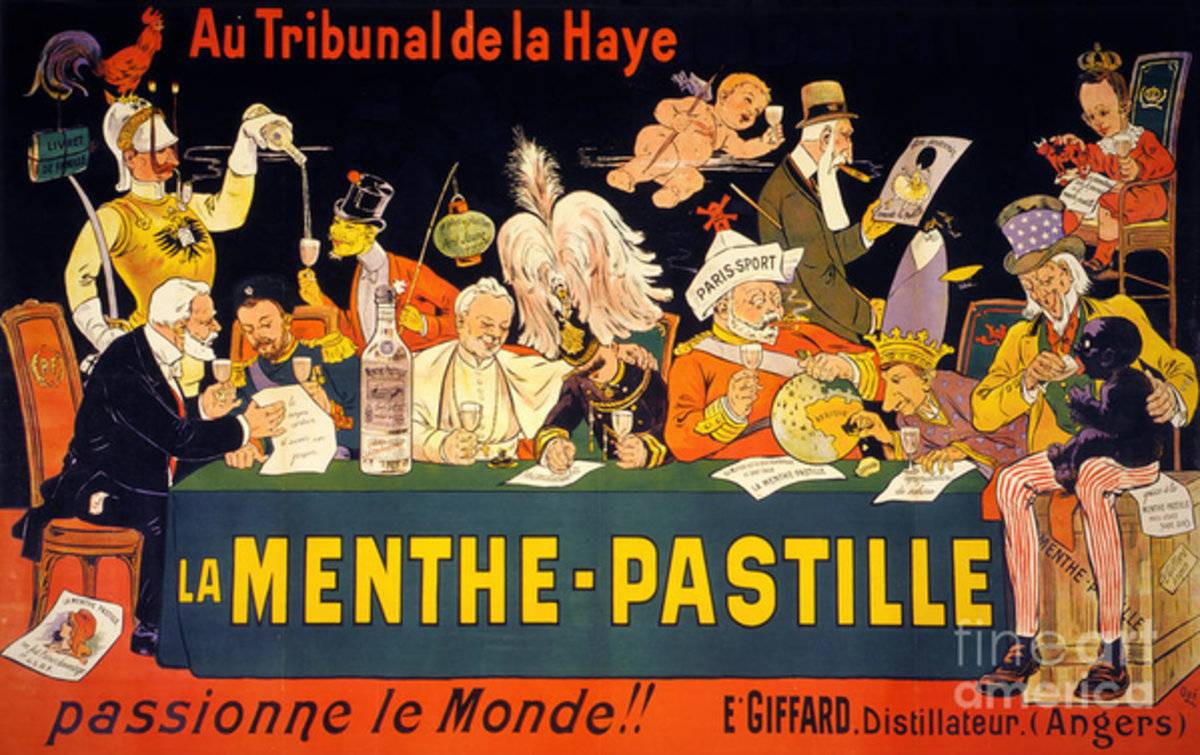 Au Tribunal De La Haye La Menthe Pastille Vintage - Poster | Canvas Wall Art Print