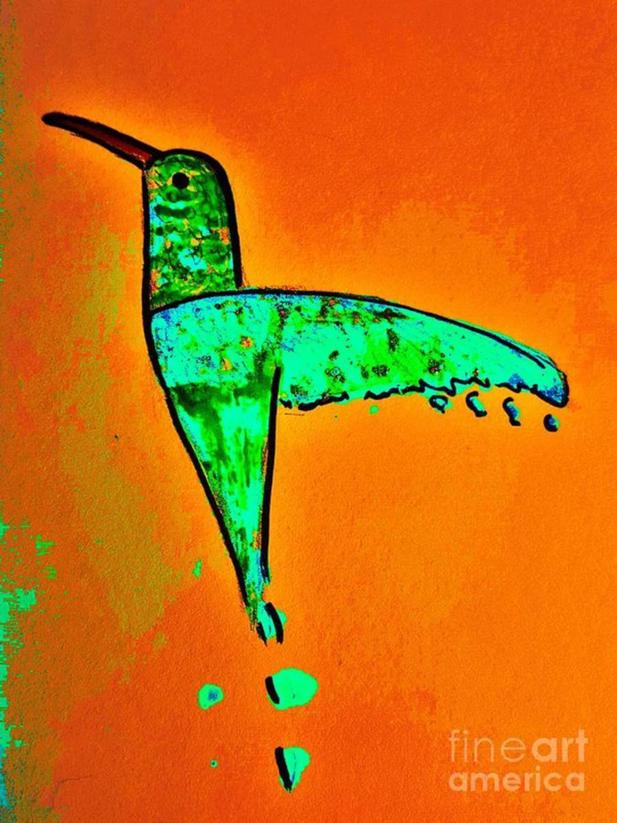Autumn Hummingbird - Poster | Canvas Wall Art Print