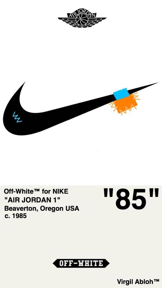 Nike Aj1 X Off-White Wallpaper - Poster | Canvas Wall Art Print