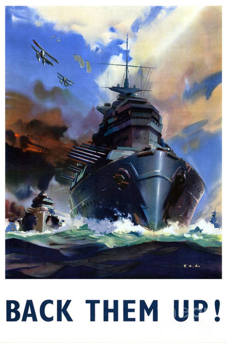 Back Them Up Vintage Military - Poster | Canvas Wall Art Print
