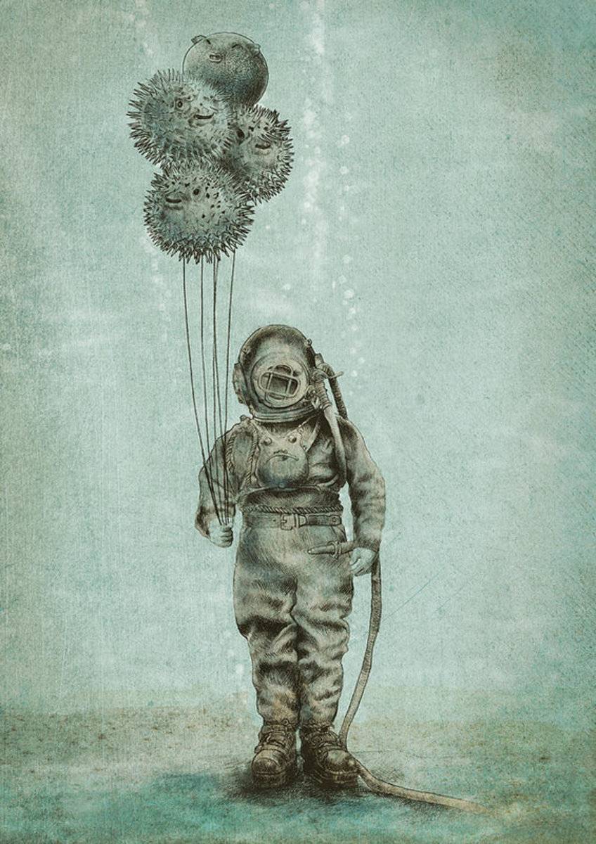 Balloon Fish - Poster | Canvas Wall Art Print