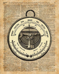 Barometer Vintage Tool Dictionary Art - Poster | Canvas Wall Art Print