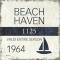 Beach Badge Beach Haven - Poster | Canvas Wall Art Print