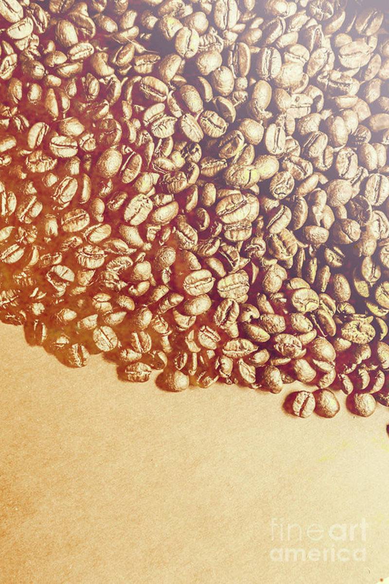 Bean Background With Coffee Space - Poster | Canvas Wall Art Print