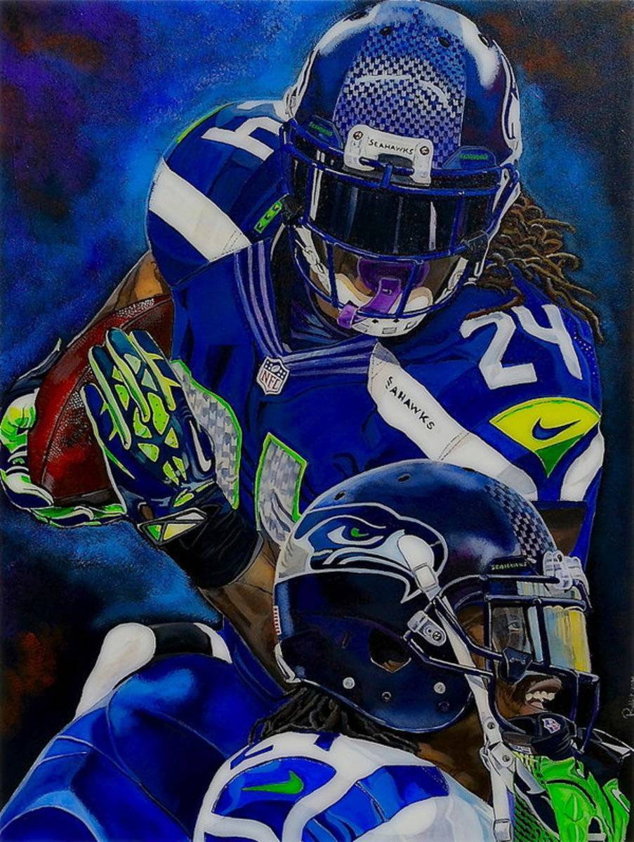 Marshawn Lynch Beast Mode - Poster | Canvas Wall Art Print