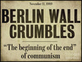 Berlin Wall Newspaper Headline - Poster | Canvas Wall Art Print