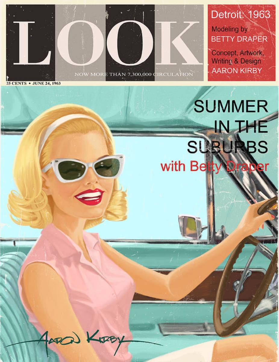 Betty Draper In Look - Poster | Canvas Wall Art Print