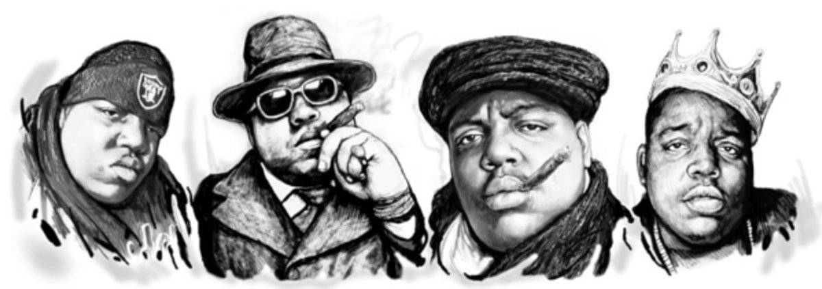Biggie Smalls Art Drawing - Rapper - Poster | Canvas Wall Art Print