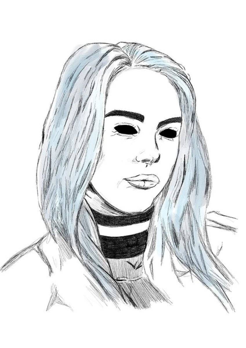 Billie Eilish Portrait - Poster | Canvas Wall Art Print