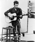 Bob Dylan B. 1941 Playing Guitar - Poster | Canvas Wall Art Print