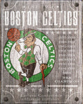 Boston Celtics Rustic Sign - Poster | Canvas Wall Art Print